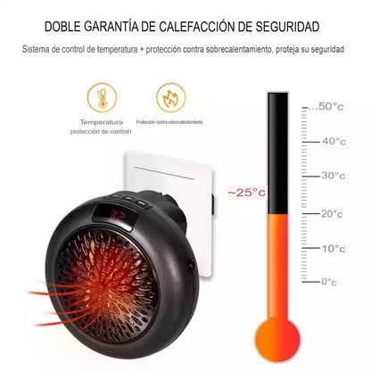 Calefactor portátil 900W con temporizador programable