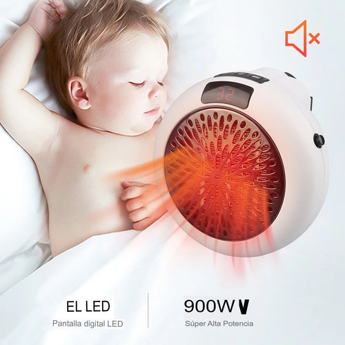 Calefactor portátil 900W con temporizador programable